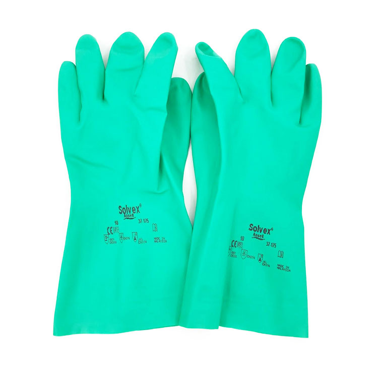 綠色 耐酸鹼手套 (厚)   9-10號